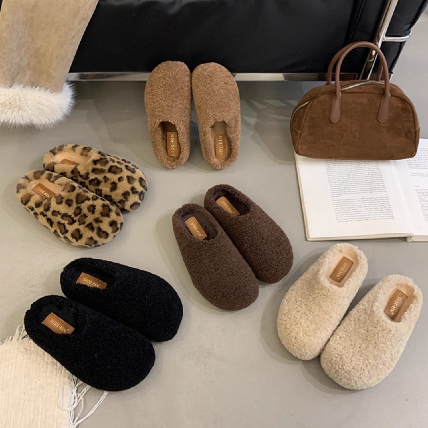 2025新款豹纹复古包头拖