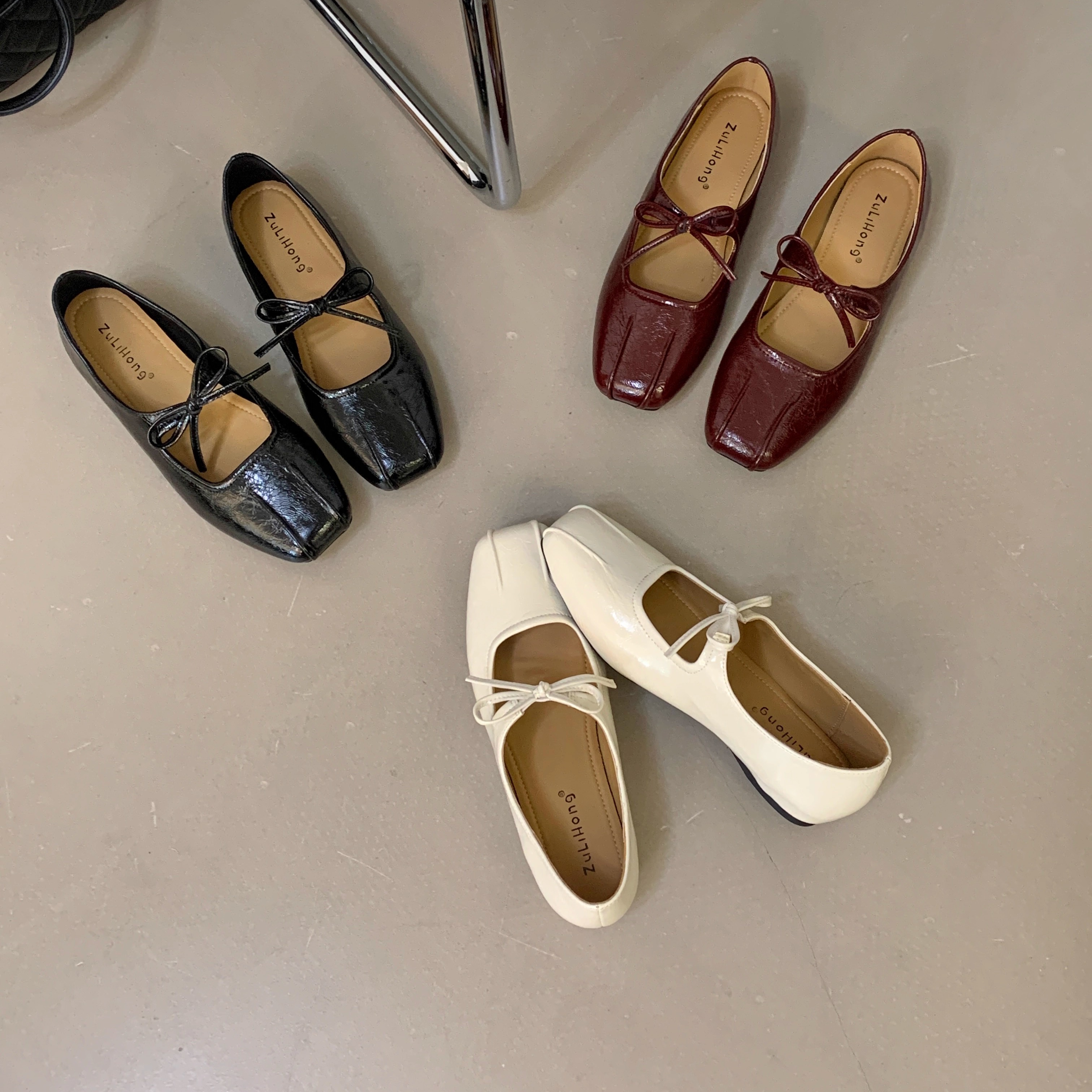 浅口单鞋百搭真皮鞋玛丽珍鞋