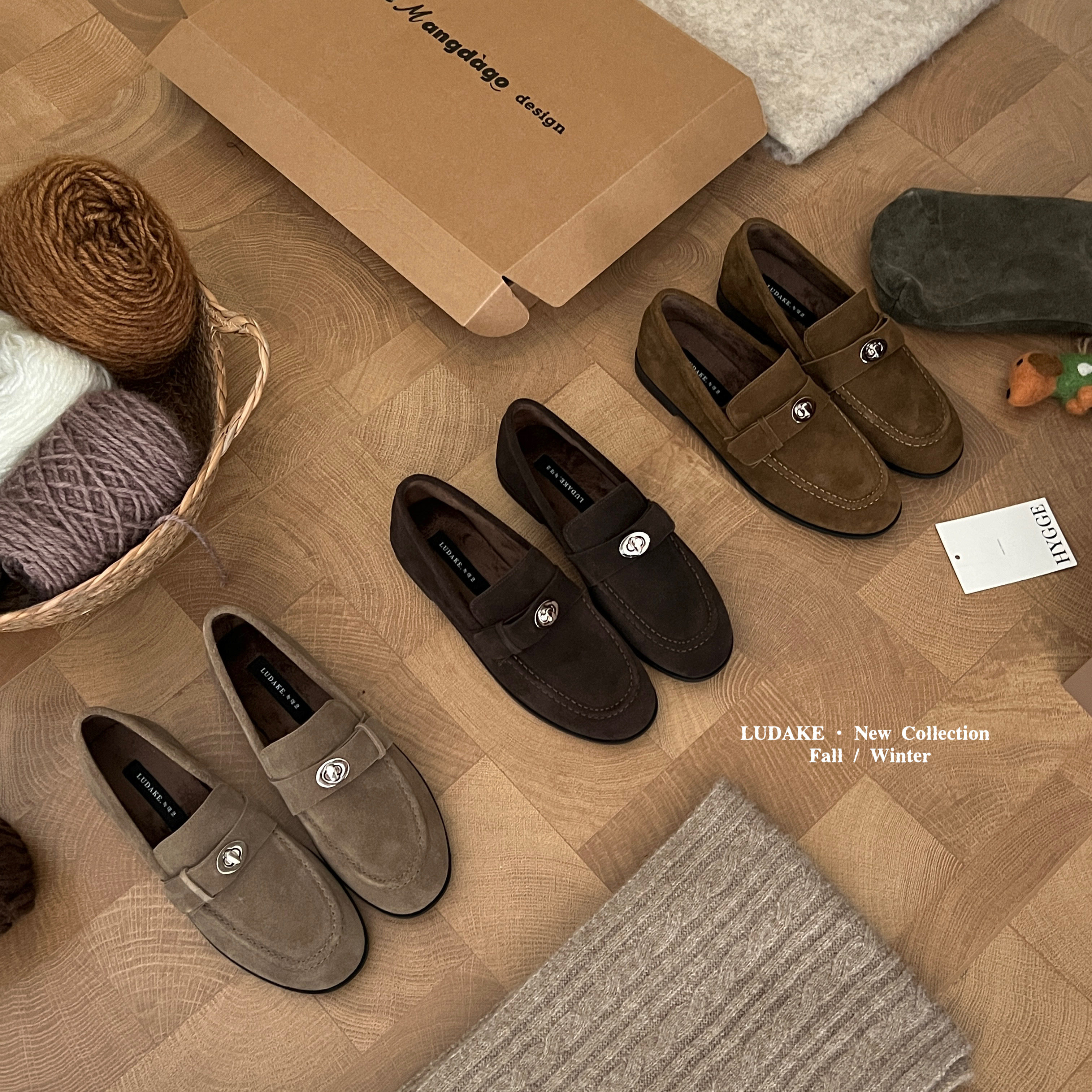 英伦风磨砂真皮乐福鞋女金属扣圆头一脚蹬豆豆鞋加绒保暖小皮鞋子,女鞋,乐福鞋（豆豆鞋）,淘宝优惠券,粉丝福利购,淘宝优惠卷