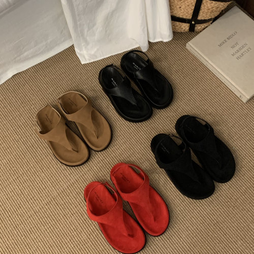 夹趾度假厚底小众罗马休闲凉鞋