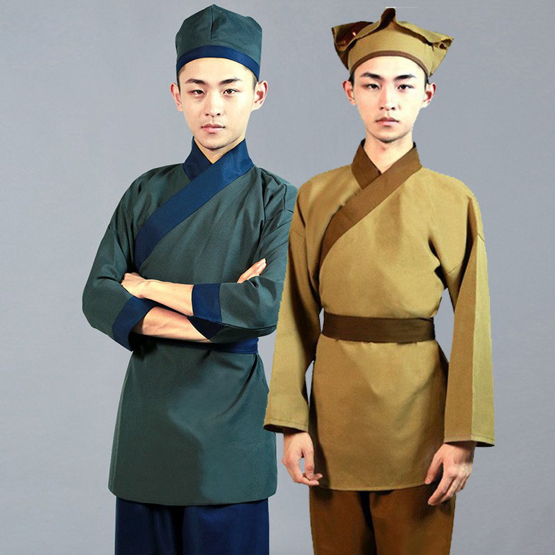 小二服汉服牛郎杂役服装平民古装服中式饭店舞台服装出租租赁