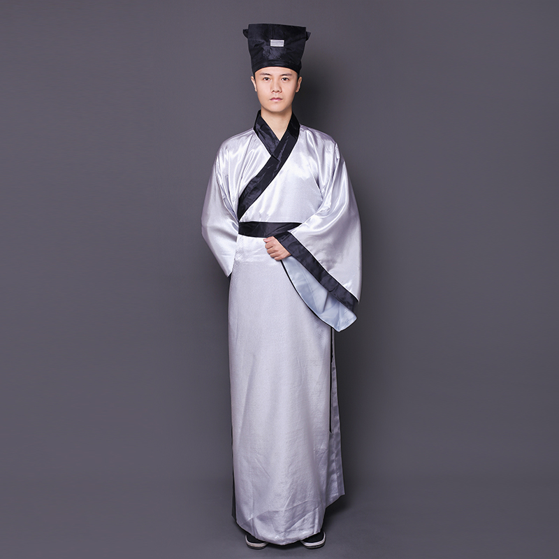 书生服书童服装古装古代教书先生孔子道士秀才服装汉服出租租赁