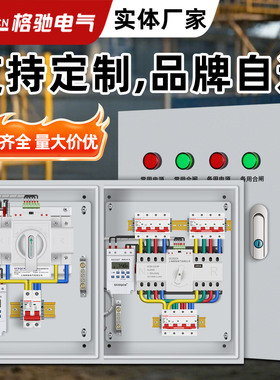 双电源自动转换开关配电箱 单相220V切换箱380V定时成套家用100A
