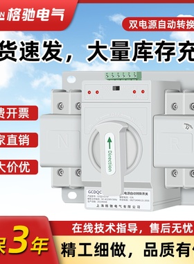 双电源自动转换开关家用单相家用220v2P63A双电源备用切换开关ats