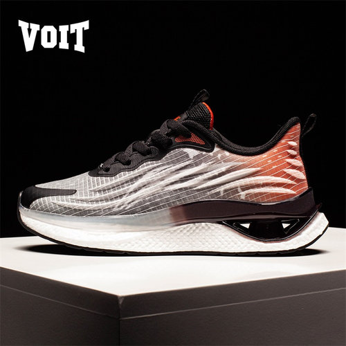 沃特超轻运动鞋男夏季透气爆米花软底跑步鞋薄款减震轻便网面男鞋