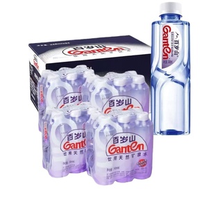 百岁山饮用天然矿泉水348ml6瓶小瓶正品新货商务用水家庭车载旅游