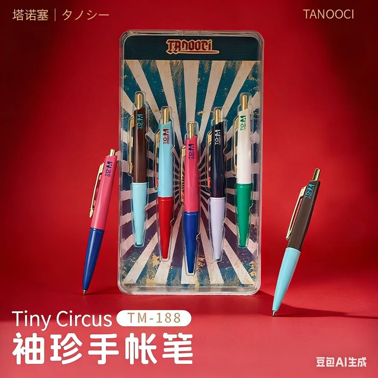 TANOOCI塔诺塞超美口袋金属笔短款便携式短笔小众0.5黑色速干水笔