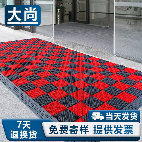 室外拼接地垫防滑蹭土门垫酒店门口迎宾脚垫户外进门镂空漏水地毯