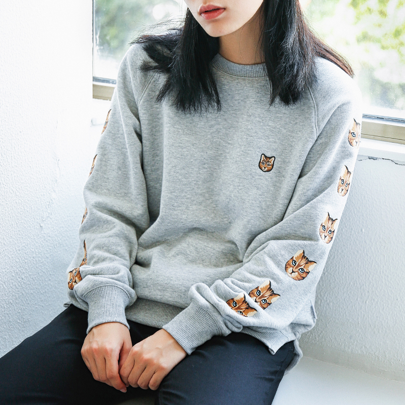 pragmaty绅士猫串标底抓绒卫衣