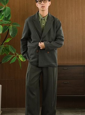 DAKYAM (达人)2025A/W Double-Breasted 复古重磅双排扣西装外套