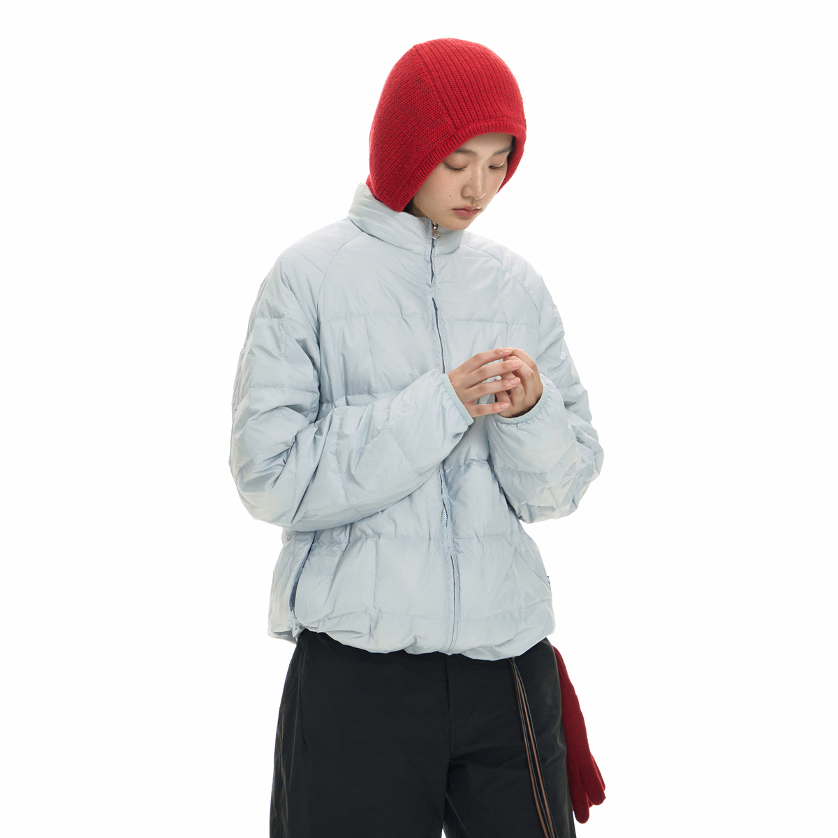 TGNS宽松保暖小众基础轻薄羽绒服