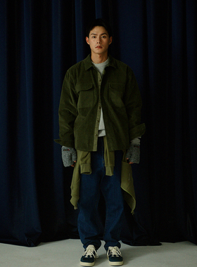 ANB2021秋冬/ ANBER厚质灯芯绒工作衬衫（3色）