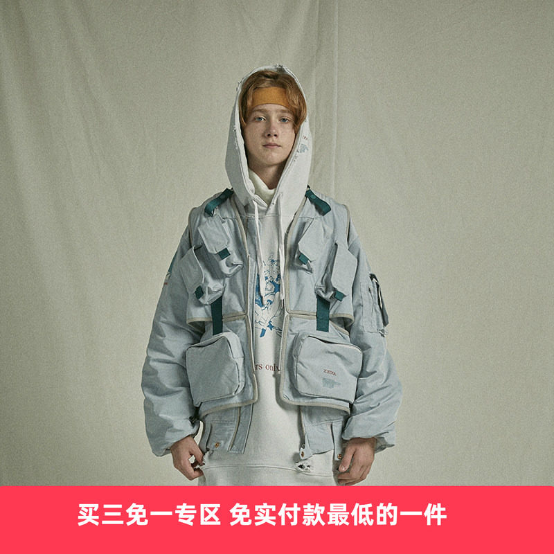 umamiism秋冬印花飞行战术马甲