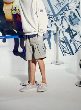 ANB2023春夏 / 登山布拼贴大口袋工作短裤（藏青/灰色）