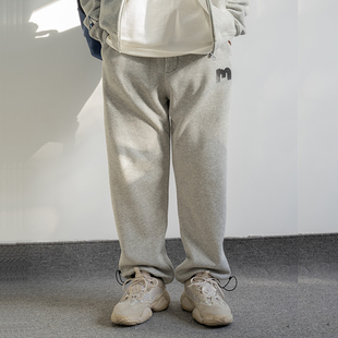 直筒宽松休闲裤 抽绳束脚裤 子 男运动裤 MTPE硬骨头潮牌秋冬加绒卫裤