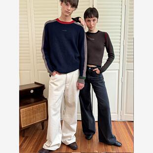 UMAMIISM 有茂密声 24AW经典直筒挺阔中低腰水洗黑白色阔腿牛仔裤