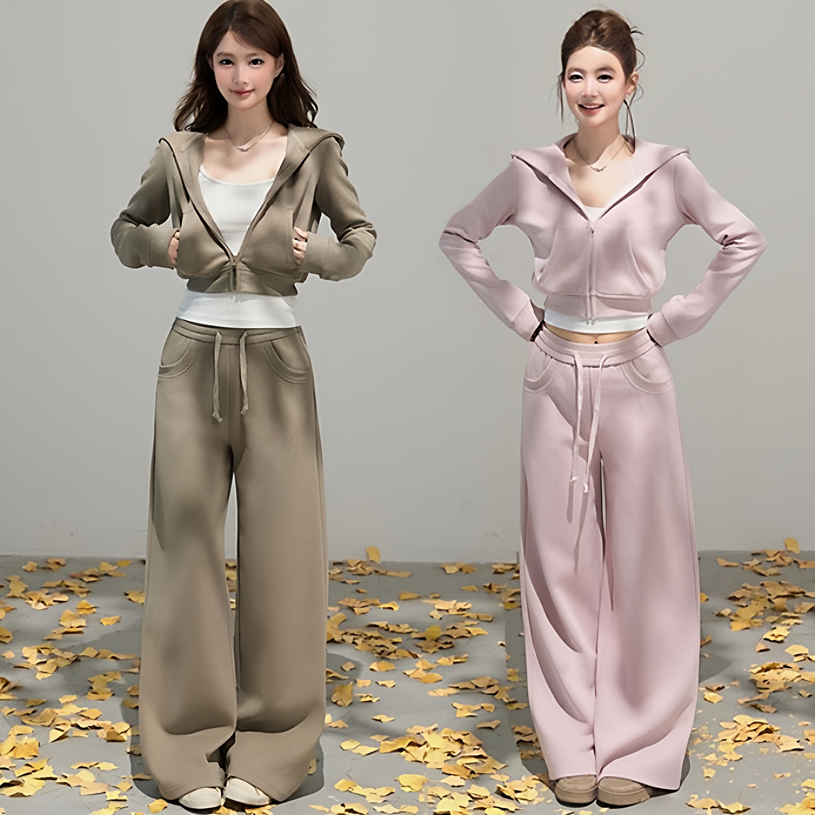 甜妹韩版休闲运动套装女春秋