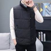 Mùa thu đông xuống áo vest cotton nam cổ rộng size Phiên bản Hàn Quốc đẹp trai áo vest cotton dày áo khoác vest thể thao - Dệt kim Vest