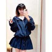 CI代购 M家26春夏仿钻饰连帽松紧腰带短款 外套MFPBL00816