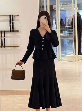 CI代购S家26春夏荷叶下摆褶皱木耳边袖口针织开衫SFPCA01364