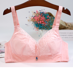 内衣女无钢圈薄款文胸聚拢性感蕾丝调整型收副乳防下垂超薄无海绵