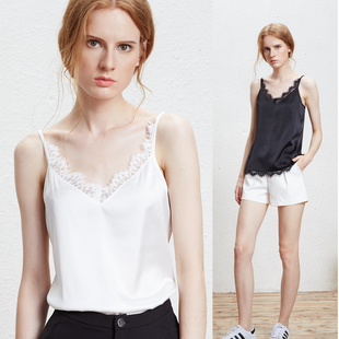 大码 内搭吊带背心内穿外搭女真丝段蕾丝领打底衫 上衣 西装 2026新品