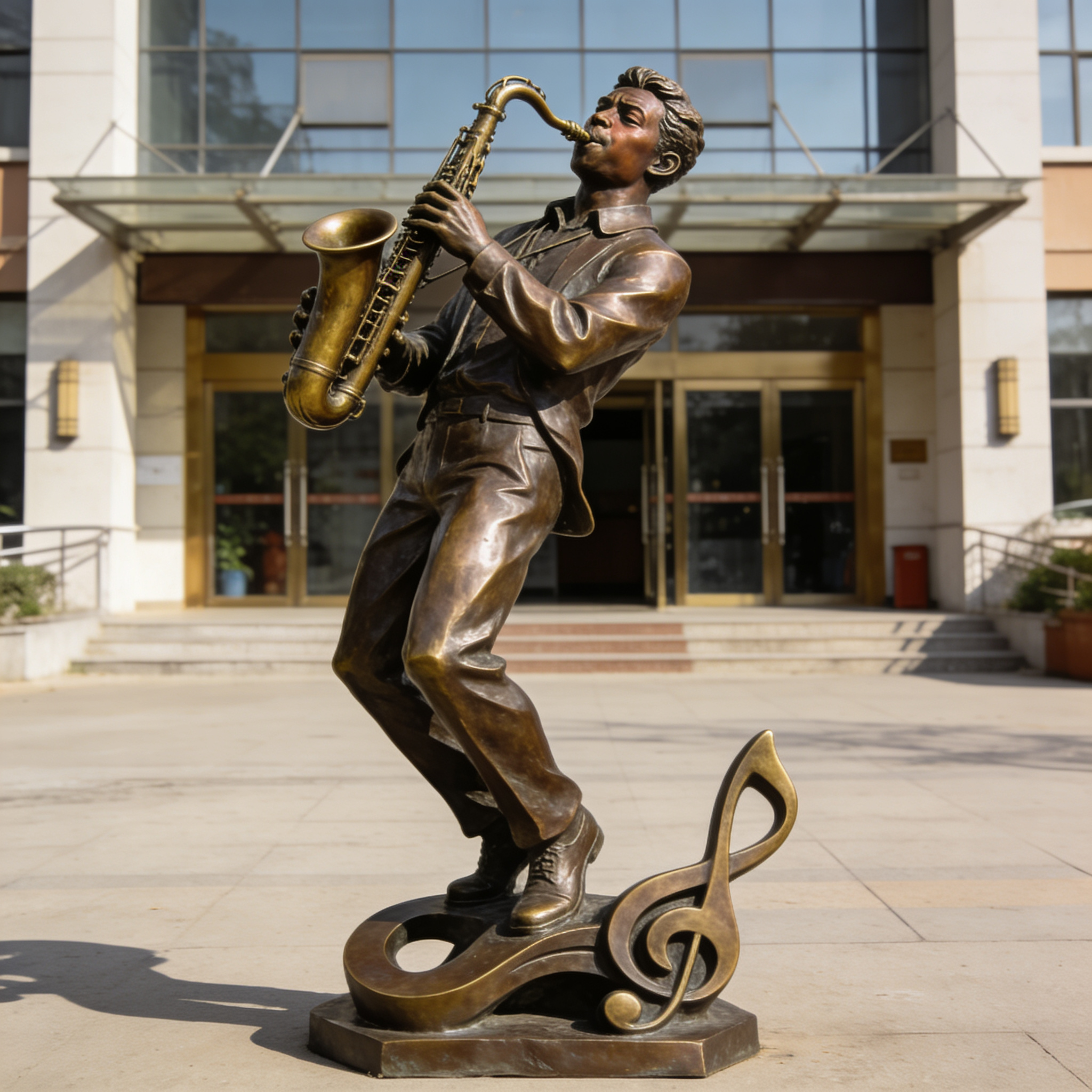 音乐主题人物铸铜雕像音乐学院创意装饰户外景观摆件室内教室雕塑