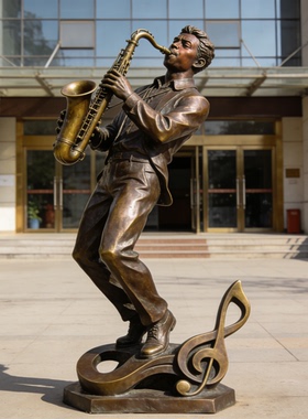 音乐主题铸铜雕像户外室内摆件