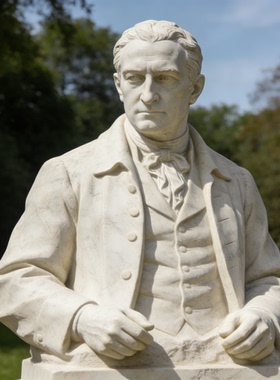 西方名人汉白玉石雕人物外国名人雕塑校园玻璃钢仿石材艺术摆件