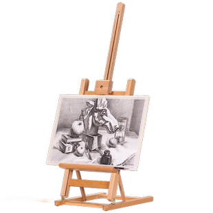 桌面台式画架美术生专用儿童支架式折叠便携木质架子初学者油画架素描画板工具套装全套迷你木制小三角架