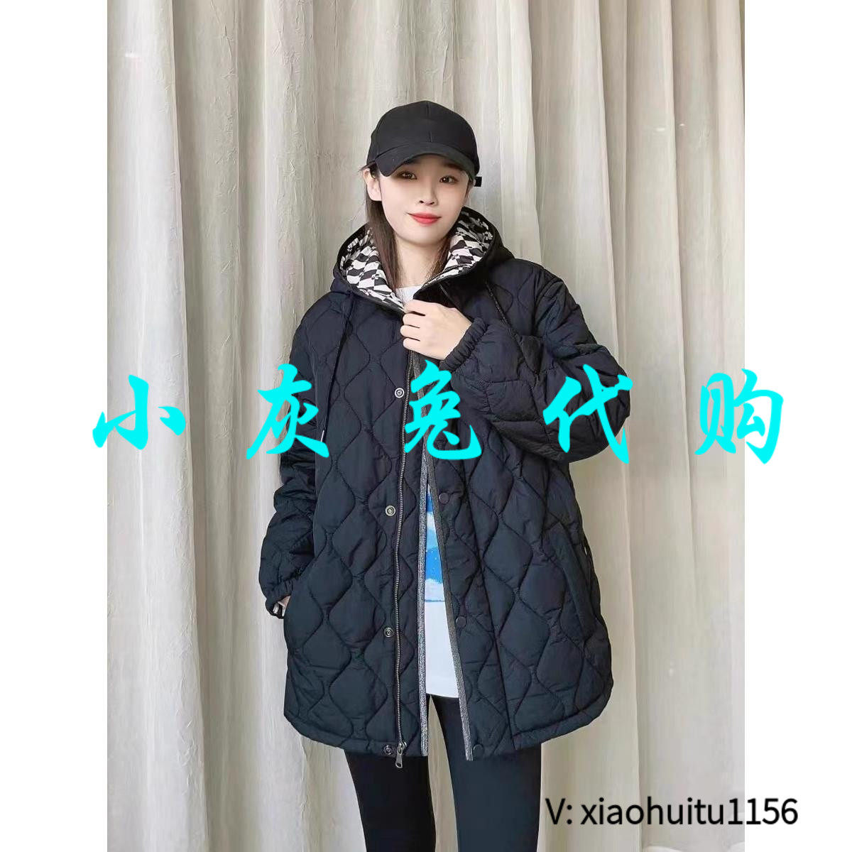 小灰兔正品代购连帽保暖棉服