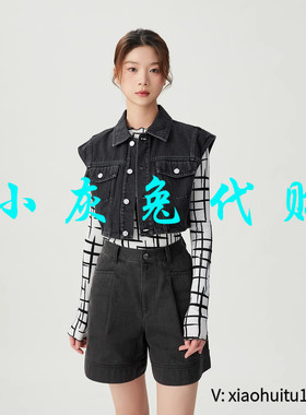 小灰兔专柜正品代购2025秋装新款牛仔短外套1400691-42153ab-001
