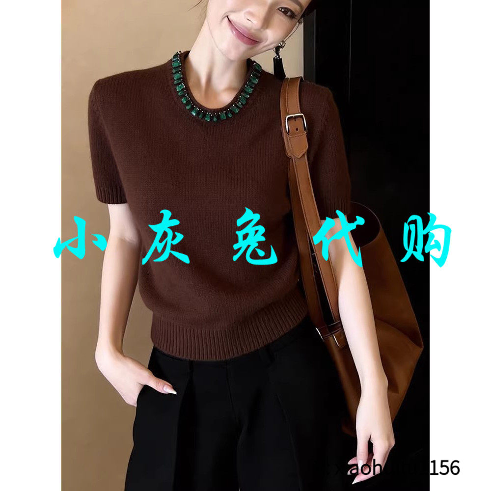 2折特卖小灰兔专柜正品代购2026夏款T恤针织衫简约修身1398011
