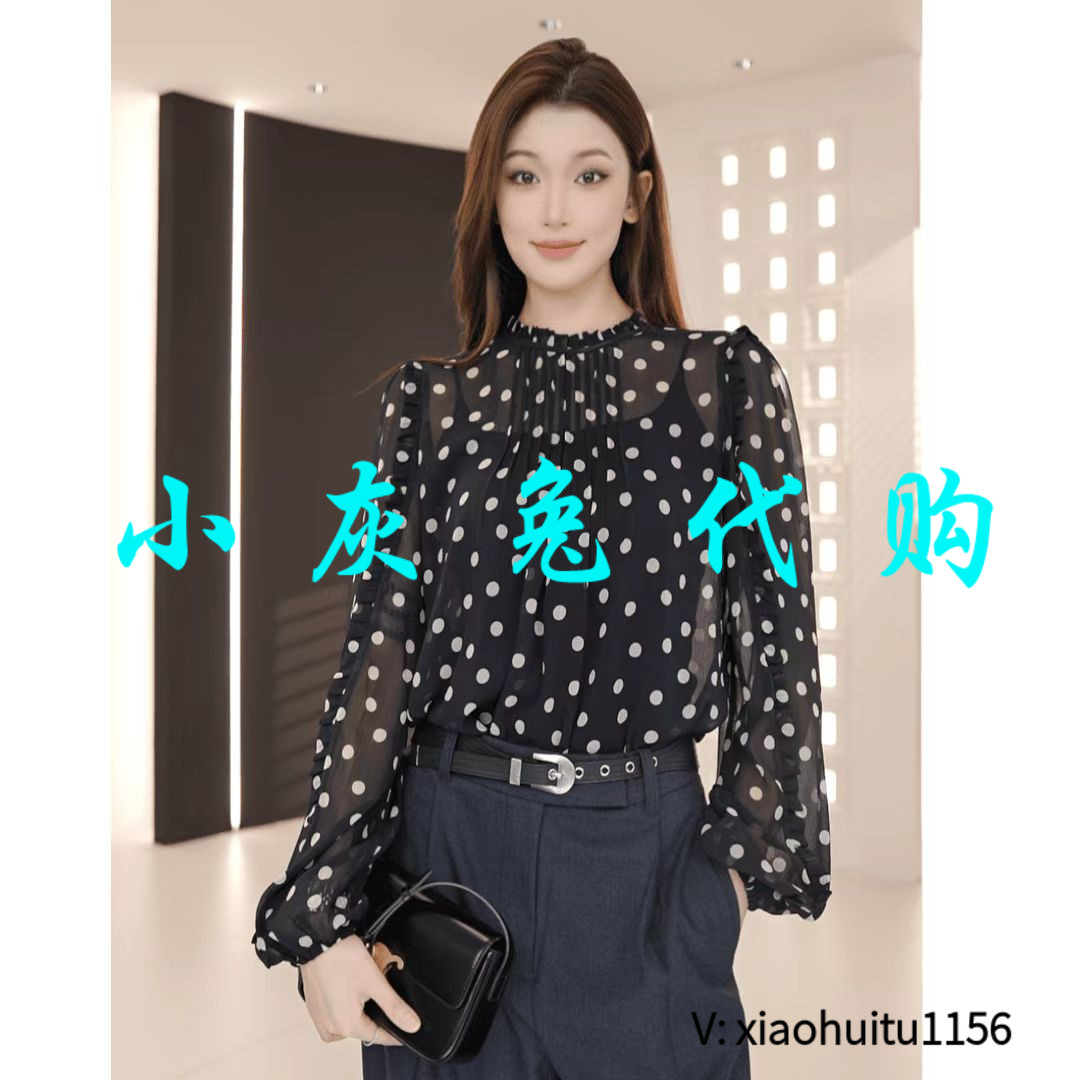 小灰兔专柜正品代购2026春款波点两件套衬衫1301039-1S20411-001