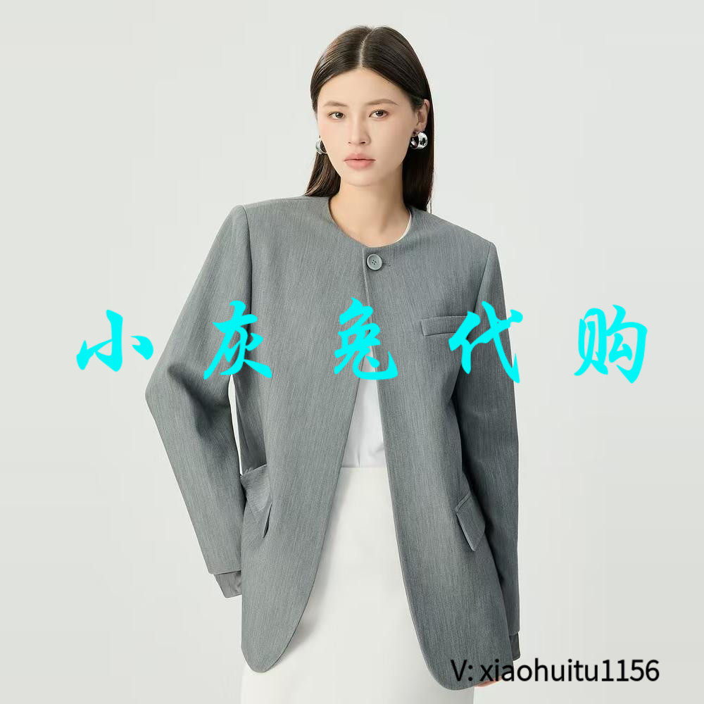 小灰兔专柜正品代购2026春一粒扣高级灰西装5400872-4222331-001