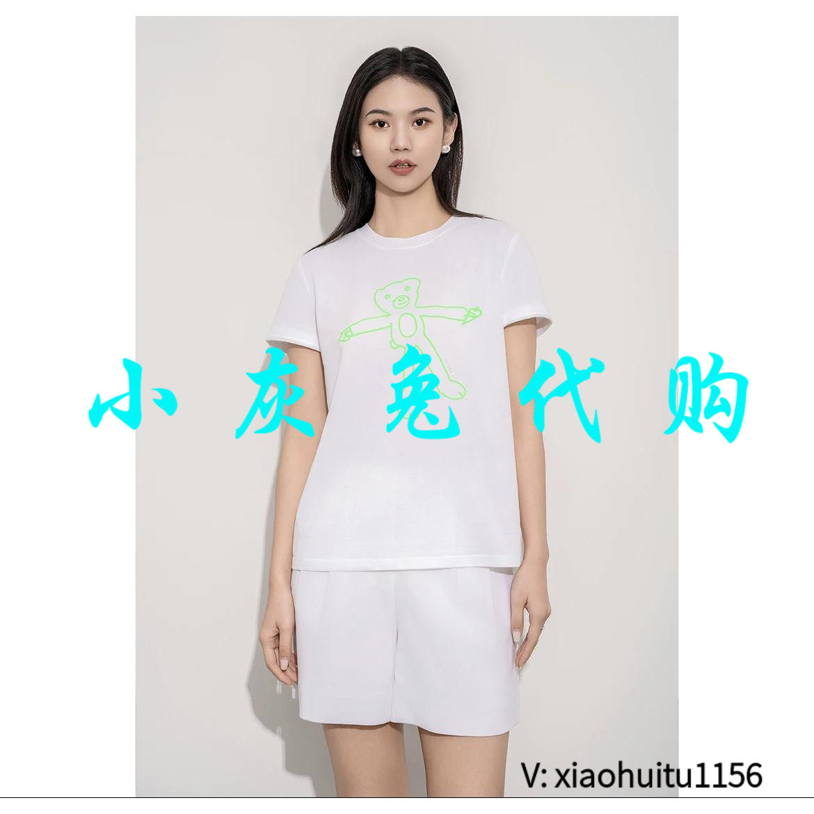 小灰兔正品代购卡通短袖T恤