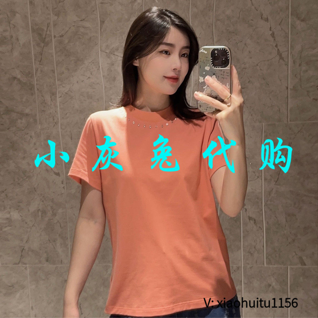 小灰兔正品代购烫钻短袖T恤