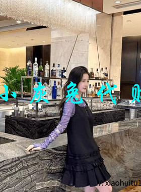 小灰兔专柜正品代购2025秋季新款多层荷叶边无袖连衣裙150051