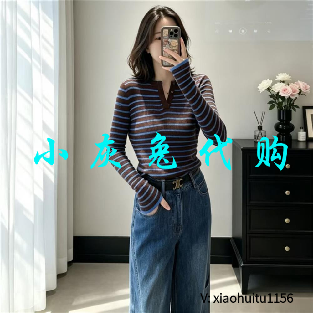 小灰兔正品代购G家条纹毛衣