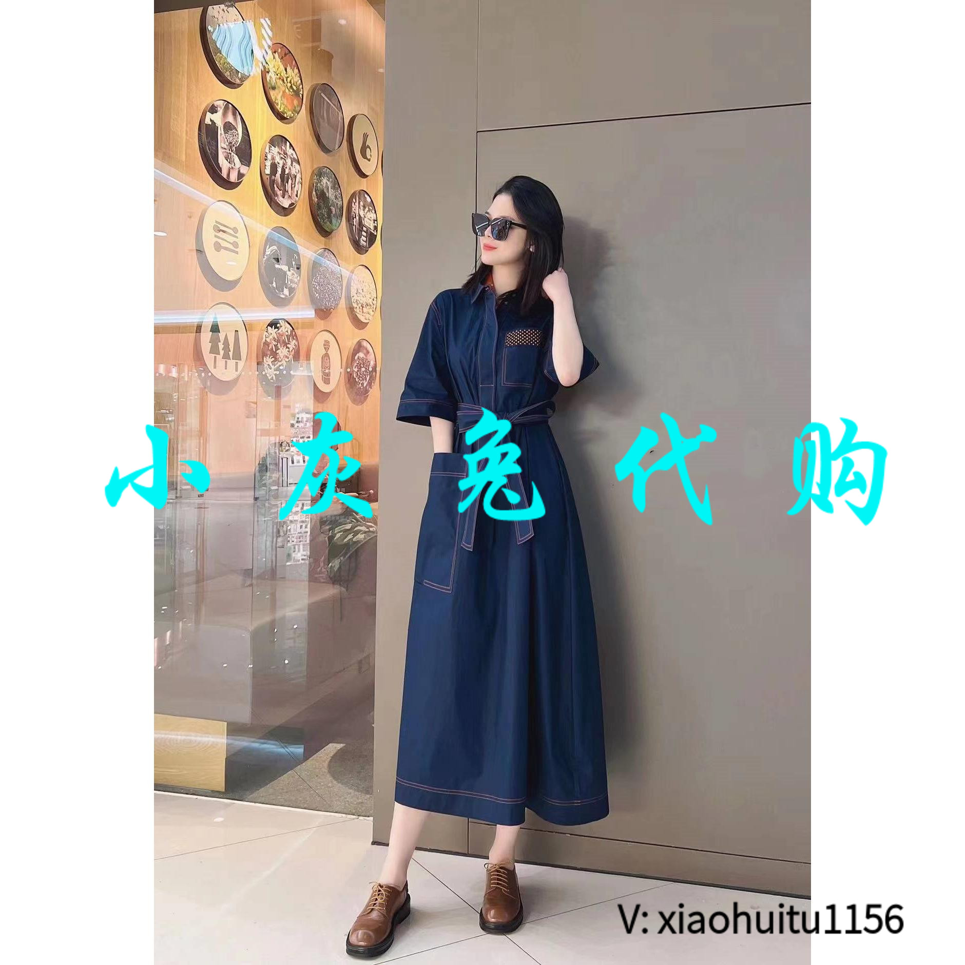 小灰兔正品代购纯色连衣裙