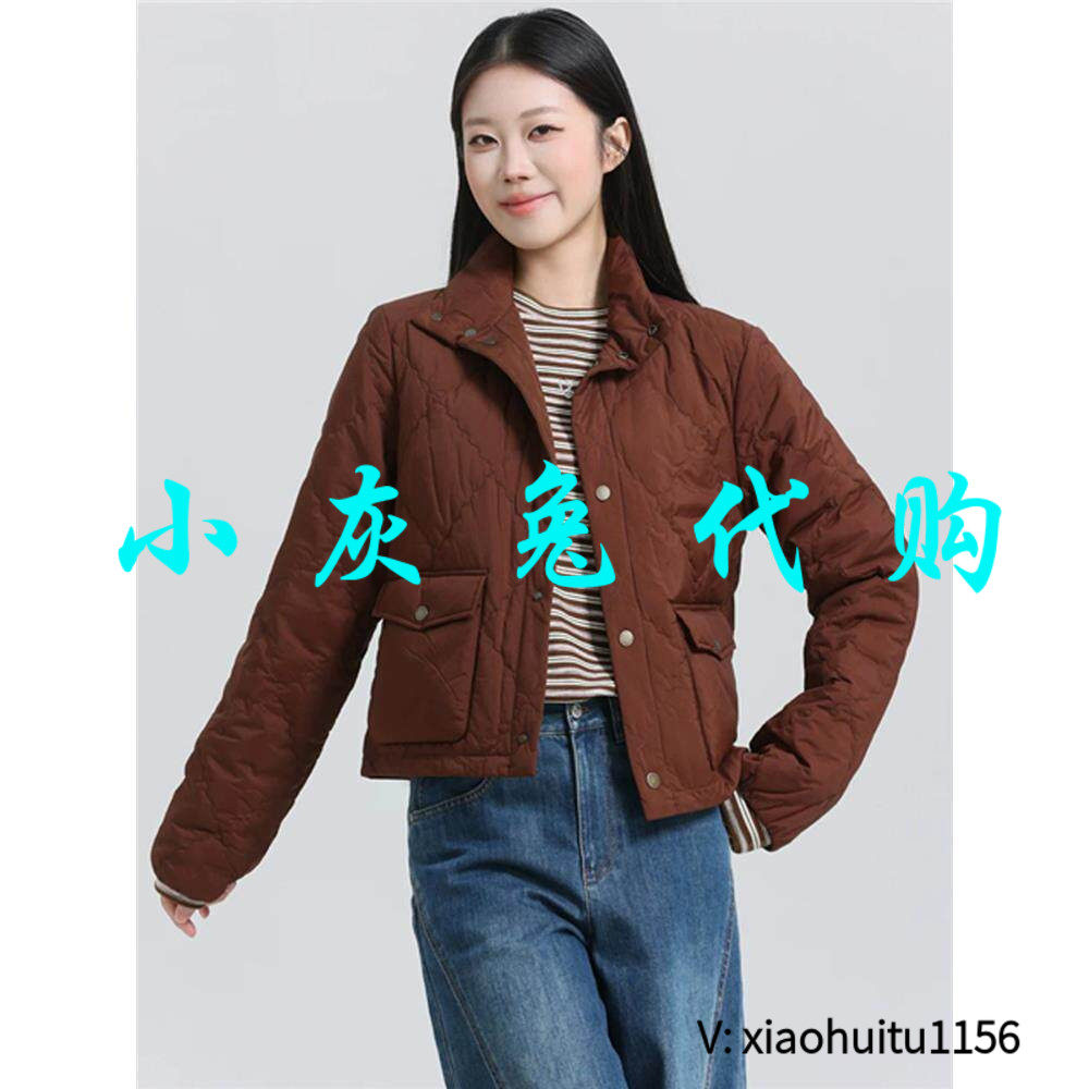 小灰兔专柜正品代购简约风短款棉服秋冬立领保暖棉衣外套140123
