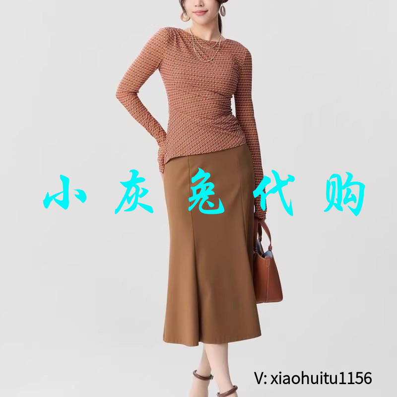 小灰兔专柜正品代购2026夏季双层复式叠片印花丝网上衣女1301010