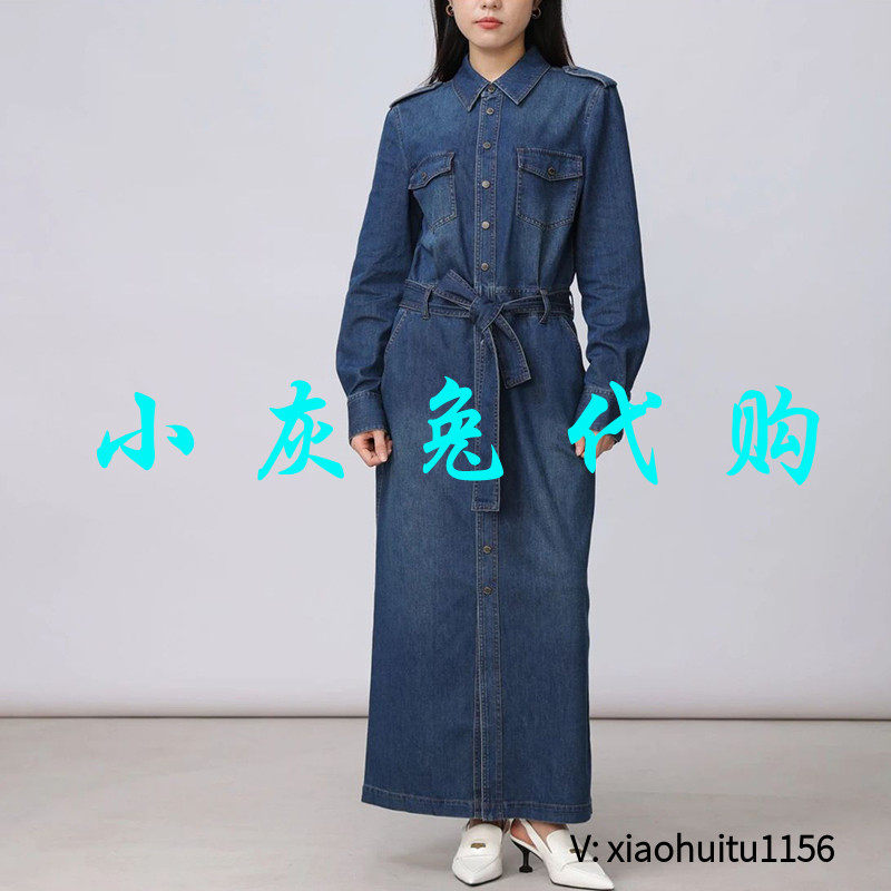 小灰兔专柜正品代购2026夏款牛仔连衣裙长袖1500556-4233652-001