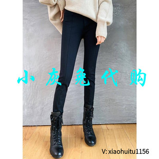 4折特卖 小灰兔正品代购高腰加绒休闲小黑裤5100295-2050811-001