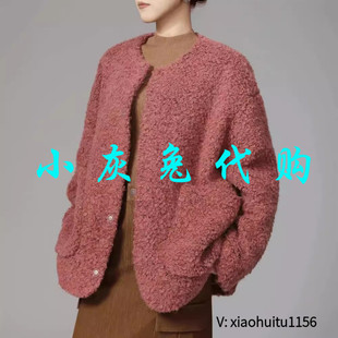 7112255 2025秋冬圆领纯色外套5400830 001 代购 小灰兔专柜正品