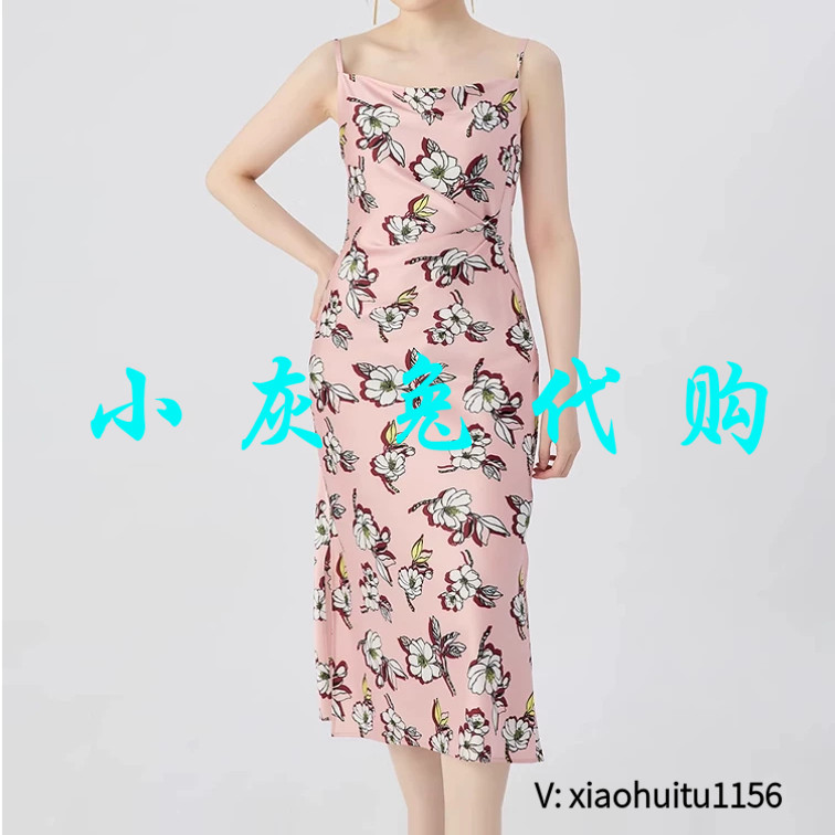 小灰兔正品代购专柜同款2026夏款洋装气质印花吊带连衣裙150041