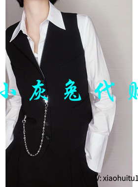 小灰兔专柜正品代购2025新款黑色马甲外套5400780-249111-001