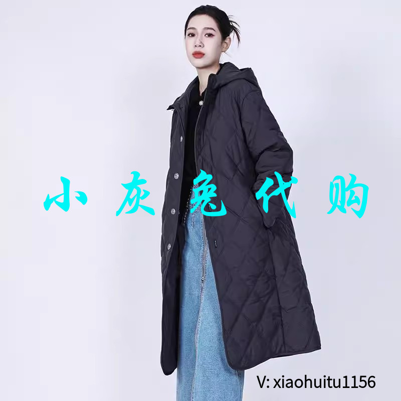 小灰兔专柜正品代购 连帽长款棉服风衣外套1400647-1105063-001