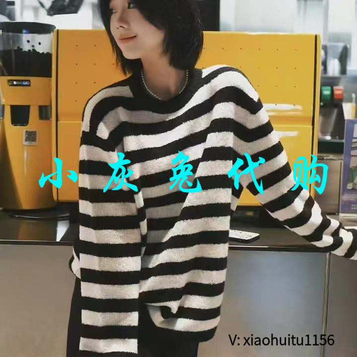 小灰兔专柜正品代购2026秋冬新款条纹毛衣女1399750-7T41571-033