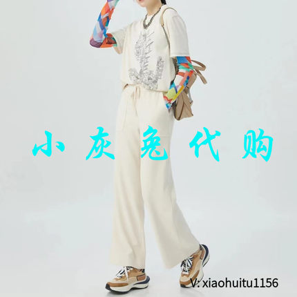 小灰兔专柜正品代购2025新款松紧腰休闲裤5100386-4248883-001